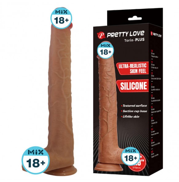 PRETTY LOVE - Torin Ultra-Realistic Silicone Dildo (L:37.5cm - D:5cm) PRETTY LOVE - Torin Ultra-Realistic Silicone Dildo (L:37.5cm - D:5cm)